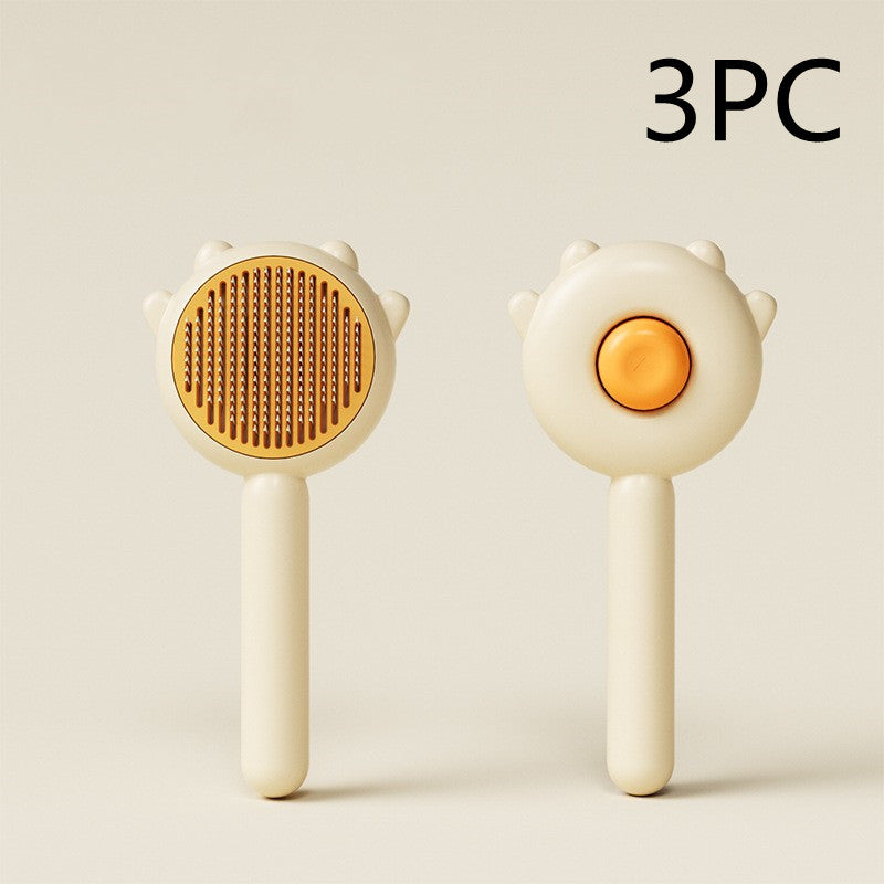 Macska És Kutya Masszázs Fésű A Szőr Lefésüléséhez És Szennyeződés Eltávolításához ABS Rozsdamentes