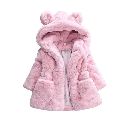 Girls Autumn And Winter Outfit Fur Coat Plus Velvet Thickening by F&N Shop