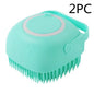 Silicone Dog Bath Massage Gloves Brush Pet Cat Bathroom Cleaning Tool Comb Brush For Dog Can Pour Shampoo Dog Grooming Supplies by F&N Shop