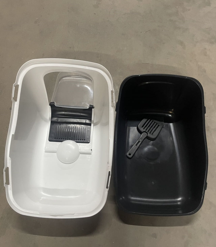 Macska Toalett Könnyen Tisztítható Alomtálca Szagtalanító Szűrővel és Praktikus Fedéllel