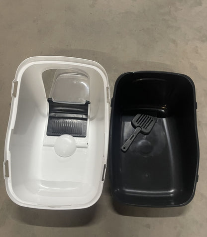 Macska Toalett Könnyen Tisztítható Alomtálca Szagtalanító Szűrővel és Praktikus Fedéllel