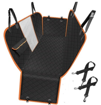 Kutya Autóülésvédő Látóhálós Ablakos Függőágy Hátsó Ülésre Zipzáras Zsebbel Utazáshoz