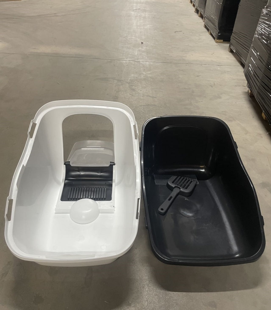 Macska Toalett Könnyen Tisztítható Alomtálca Szagtalanító Szűrővel és Praktikus Fedéllel