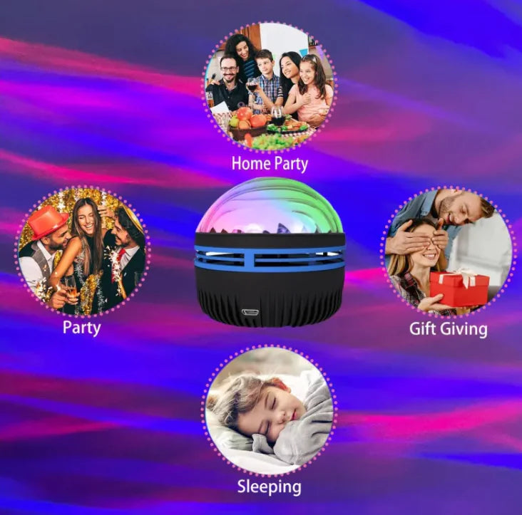 LED Star Galaxy Projector Lamp with Rotating Magic Ball by F&N Shop