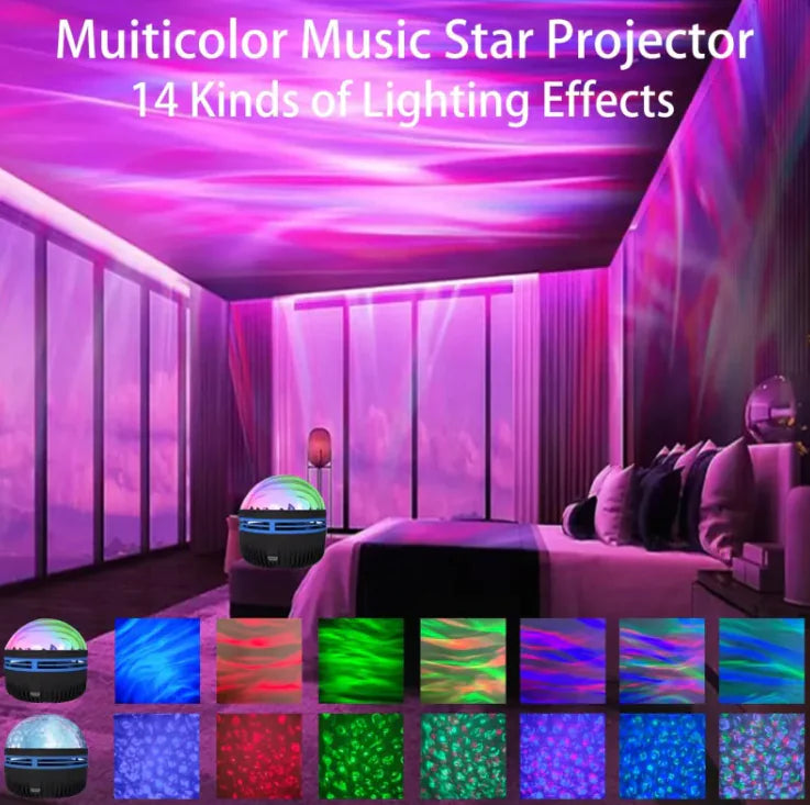 LED Star Galaxy Projector Lamp with Rotating Magic Ball by F&N Shop