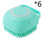 Silicone Dog Bath Massage Gloves Brush Pet Cat Bathroom Cleaning Tool Comb Brush For Dog Can Pour Shampoo Dog Grooming Supplies by F&N Shop