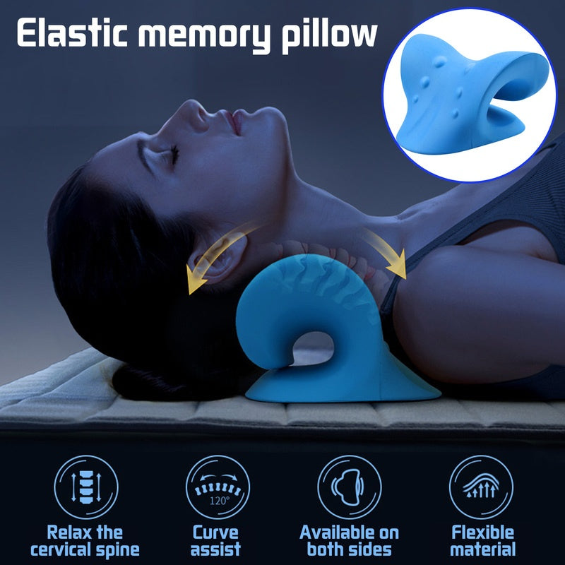 Cervical Spine Stretch Gravity Muscle Relaxation Traction Neck Stretcher Shoulder Massage Pillow Relieve Pain Spine Correction by F&N Shop