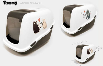 Macska Toalett Könnyen Tisztítható Alomtálca Szagtalanító Szűrővel és Praktikus Fedéllel